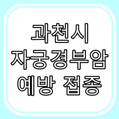 과천시 자궁경부암 예방 접종 병원 총정리