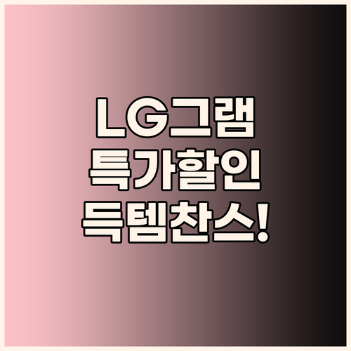 LG 그램 노트북 특가! 득템 찬스 