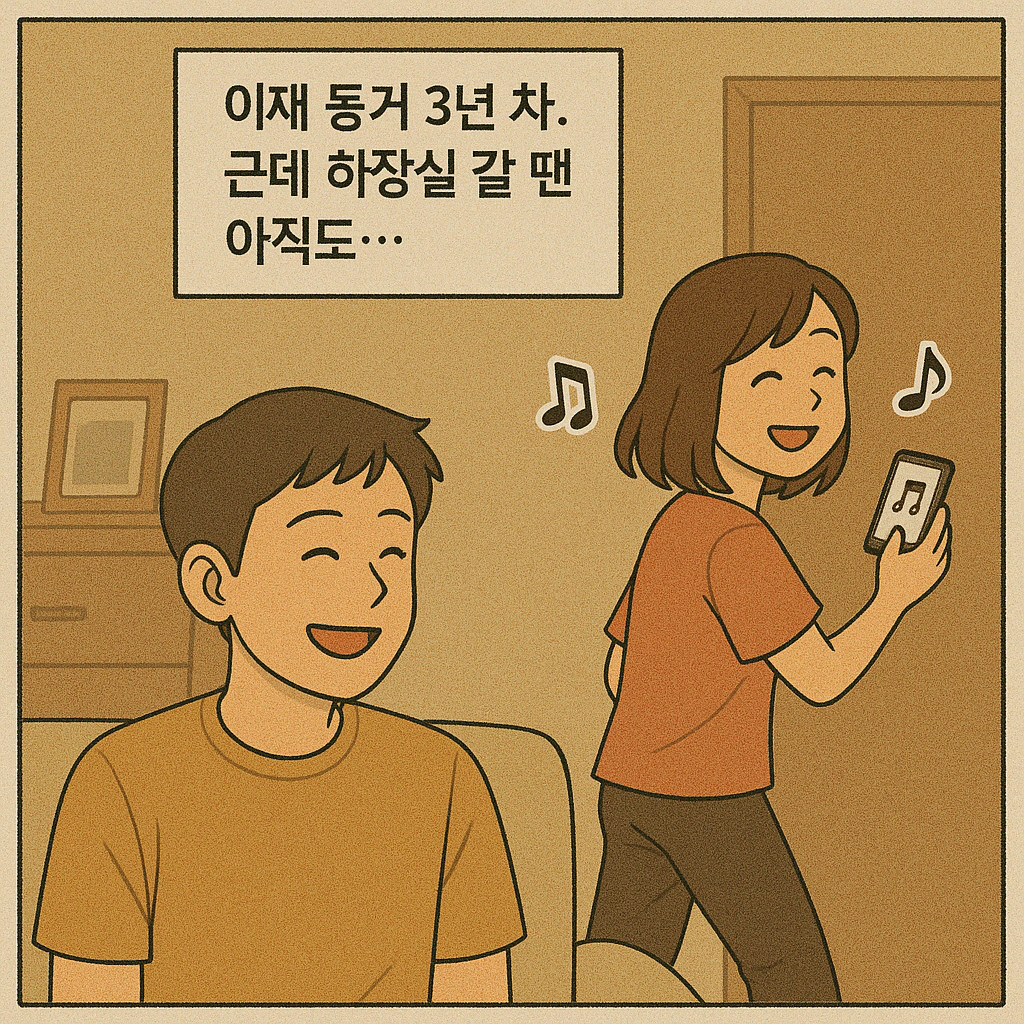 여친이 화장실갈때 남자가 한 소름돋는 행동 9