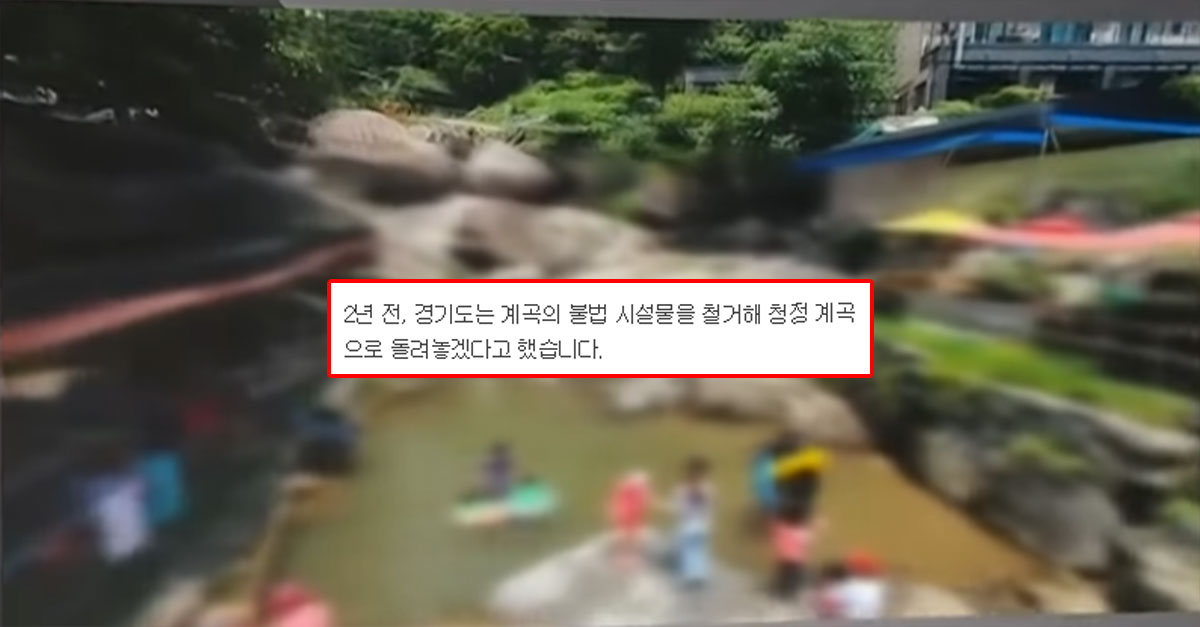  경기도 계곡 현상황