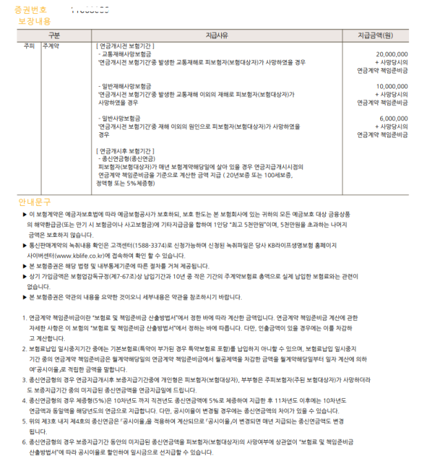 무배당 kb 국민 100세 연금 보험 중도인출 및 약관대출