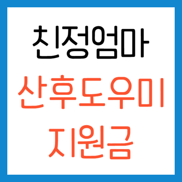친정엄마 산후도우미 지원금
