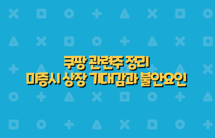 쿠팡 관련주 정리 뉴욕증시 상장기대감과 불안요인