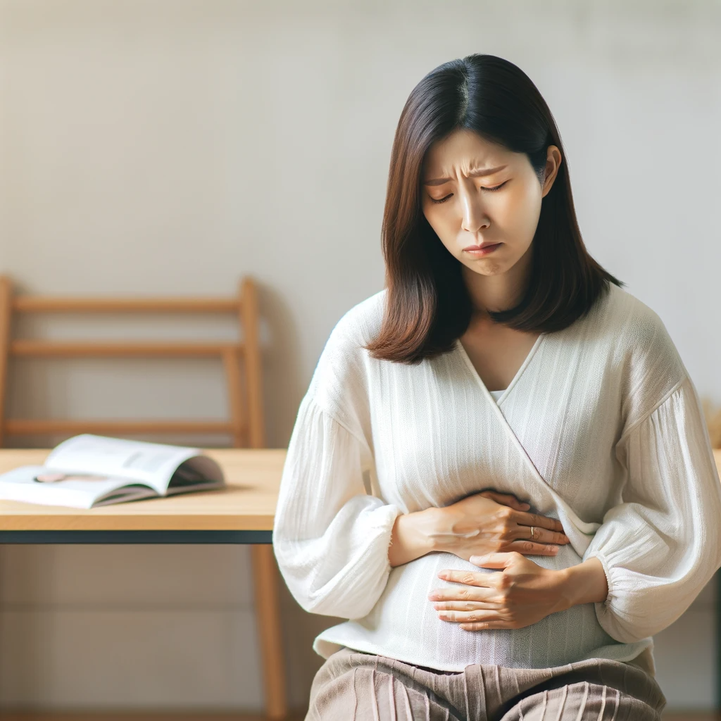 임신중독증 증상 상복부 통증