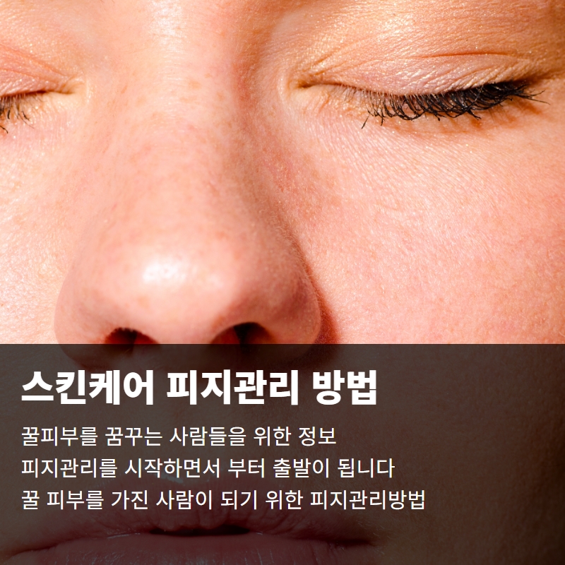  꿀 피부를 위한 스킨케어 방법 피지관리