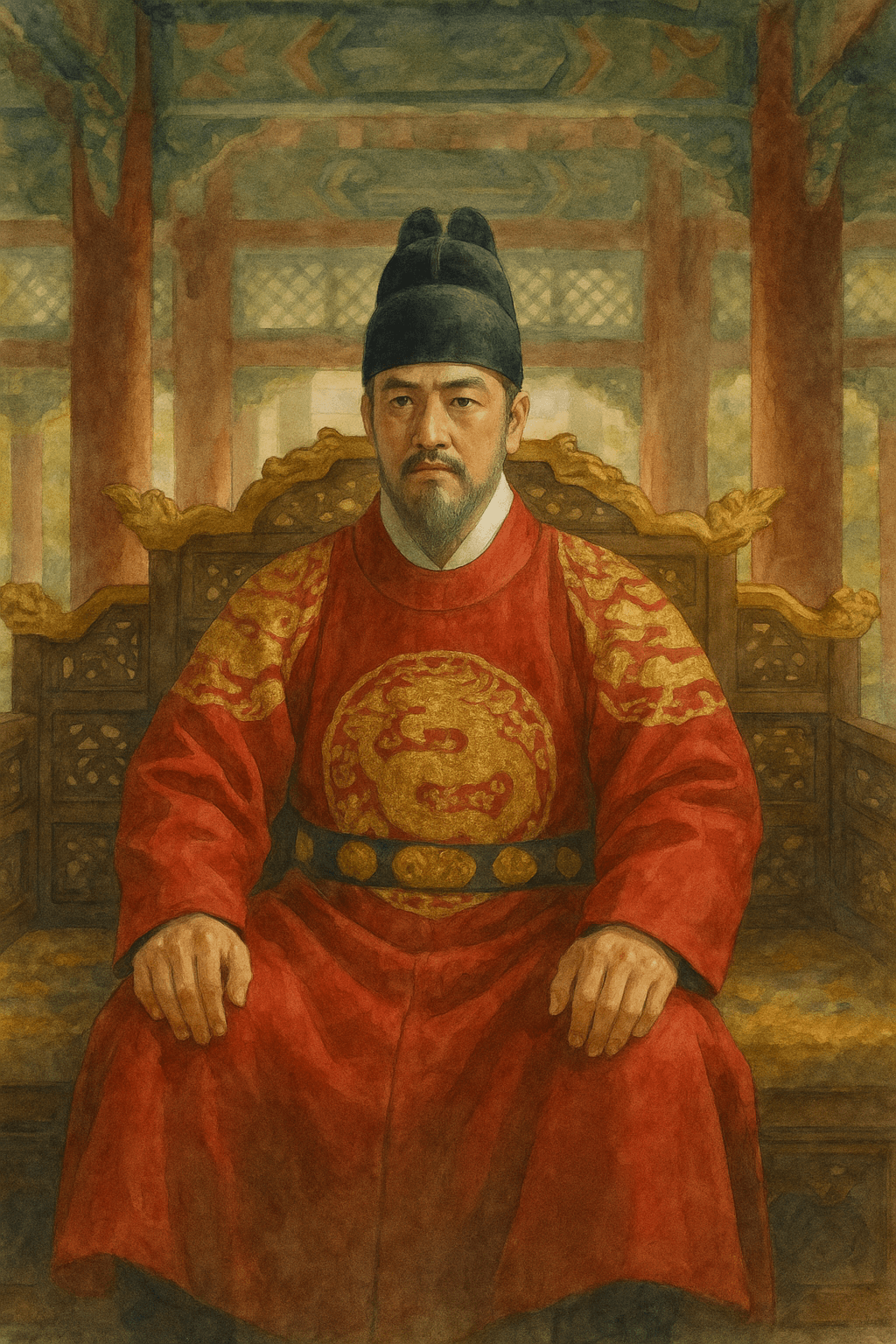 태종-이방원-수채화-일러스트01