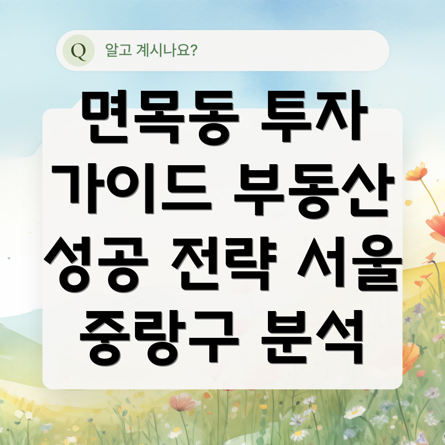 면목3·8동 부동산