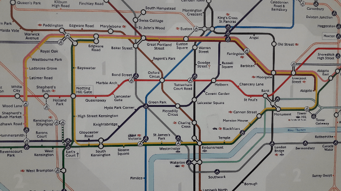 런던 서브웨이 지도