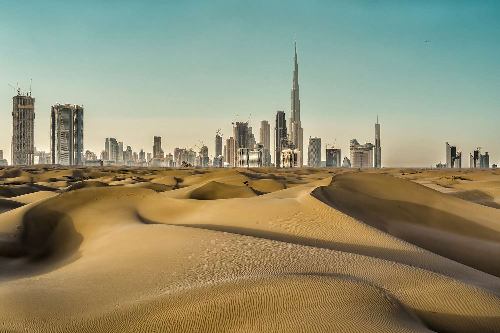 모래사막과 두바이