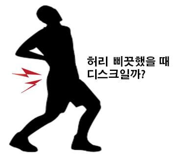  허리 삐끗했을때 디스크의 구별방법