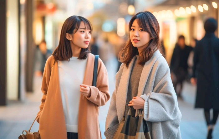AI로-생성한-길거리의-전형적인-두-명의-생생한-한국인-여성-이미지