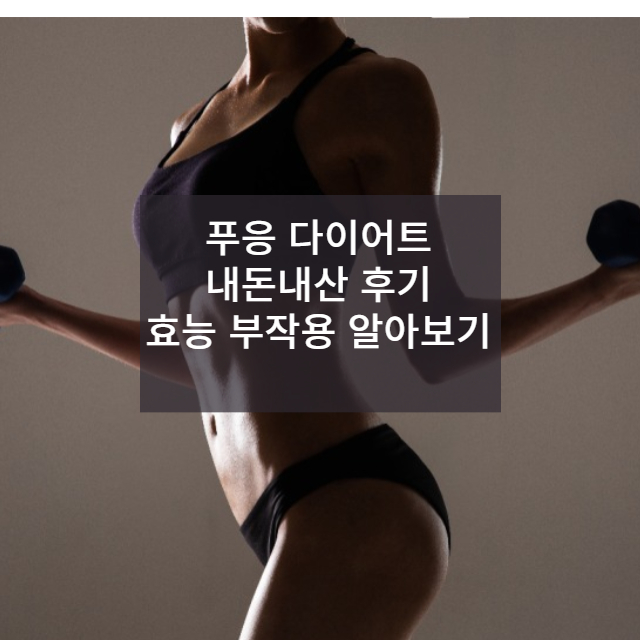 푸응 다이어트 효과 , 먹는 법 1