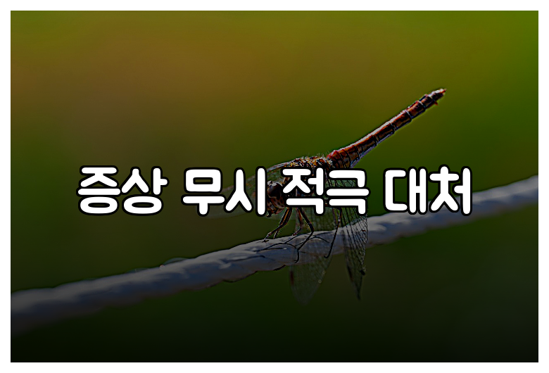 증상 무시 적극 대처