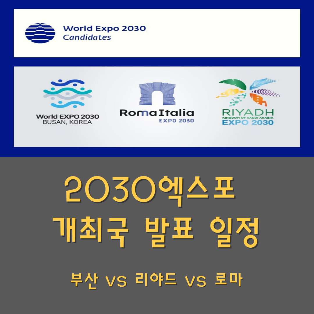 2030엑스포 개최국 발표일정