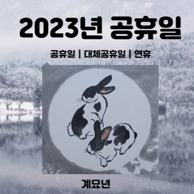  2023년 대체공휴일 정리 석가탄신일, 크리스마스 대체공휴일 지정