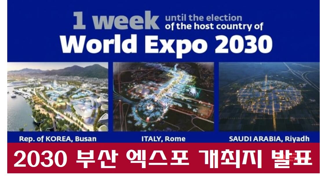 2030 엑스포 개최지 결정 투표 홍보 사진
