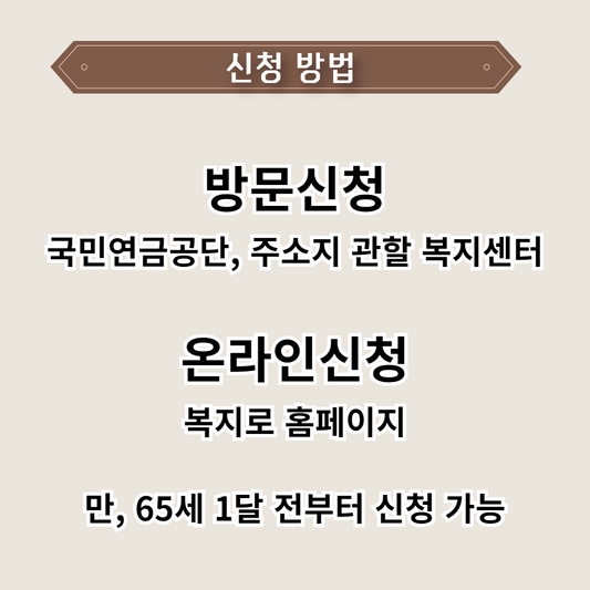 노령연금 신청방법