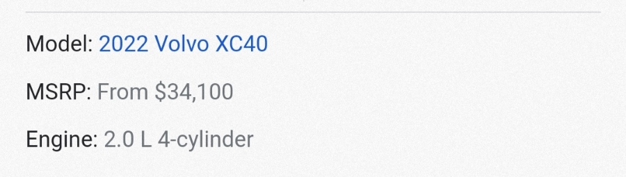 xc40 가격 볼보 XC40 컴팩트 SUV : 1