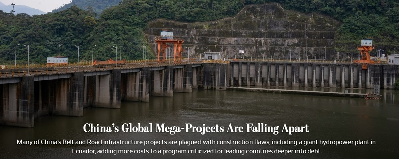  중국 건설 에콰도로 수력발전소 수천개소에서 균열 발생 붕괴 우려 China’s Global Mega-Projects Are Falling Apart