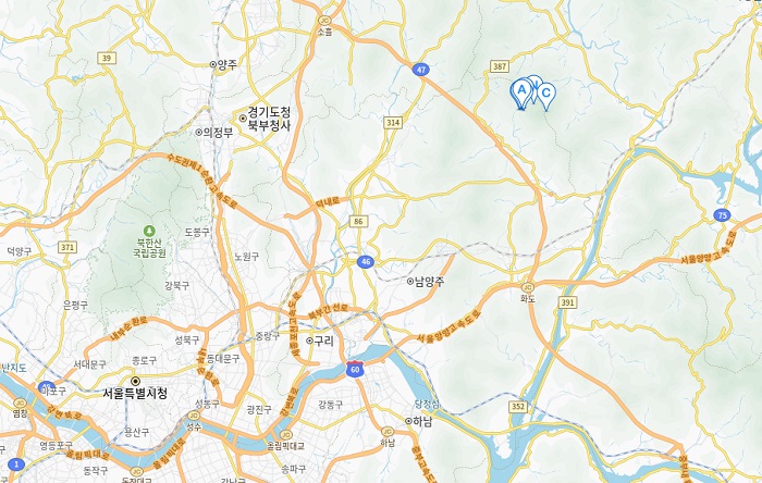 축령산-자연휴양림-위치