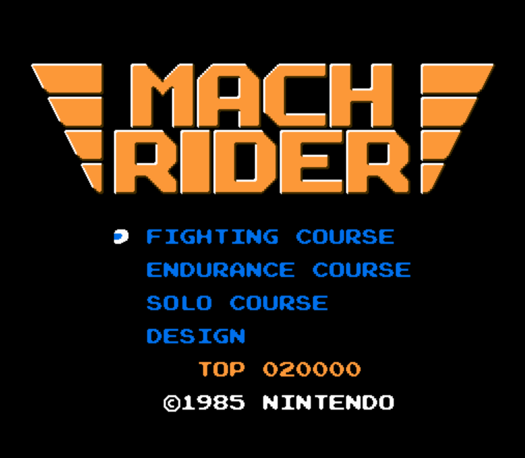  NES ROMS - Mach Rider (EUROPE / 유럽판 롬파일 다운로드)