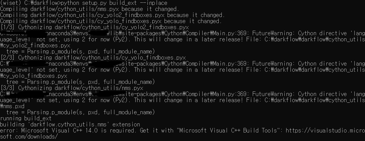 Error Microsoft Visual C 14 0 Is Required Get It With Microsoft Visual C Build Tools Visualstudio Microsoft Com Downloads