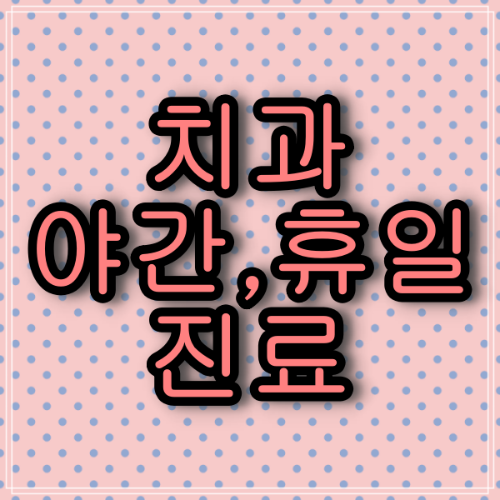 대전광역시 공휴일&#44; 일요일 진료 치과