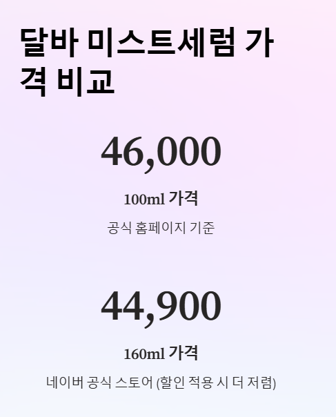 달바 미스트세럼 160