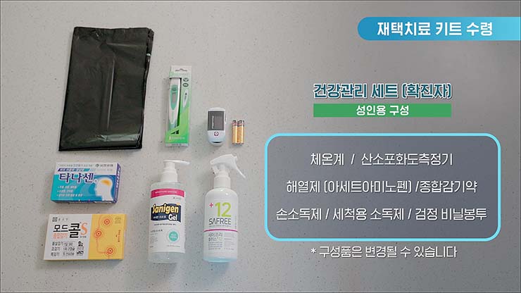  오미크론 재택치료 키트 구성품