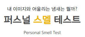  퍼스널 스멜 테스트 냄새 결과 (초간단)