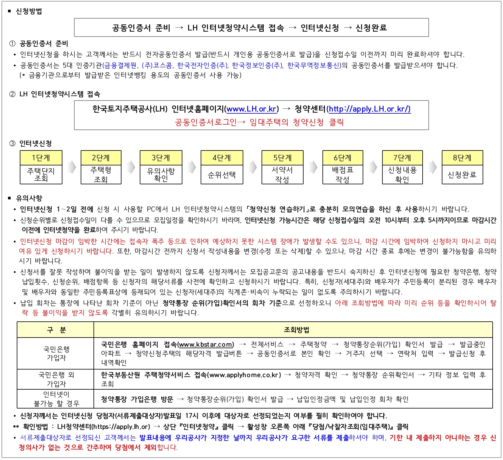 인터넷신청절차