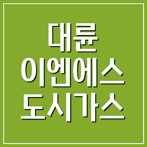 대륜이엔에스 도시가스 요금 조회 및 납부