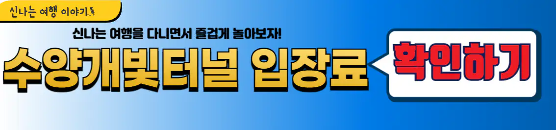 단양 수양개빛터널 입장료