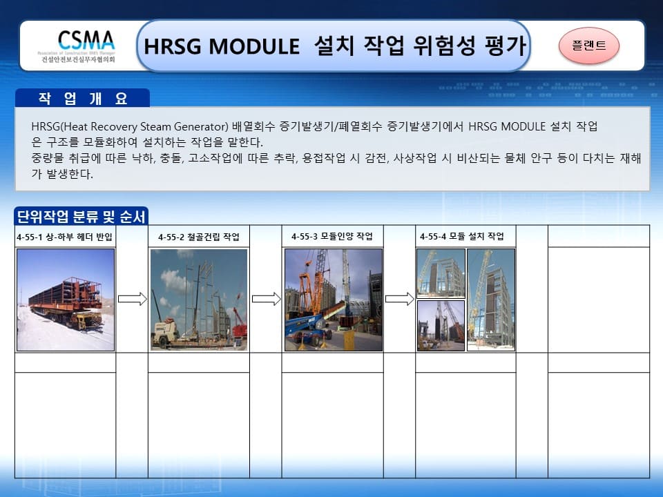 HRSG-MODULE-설치-작업-위험성평가