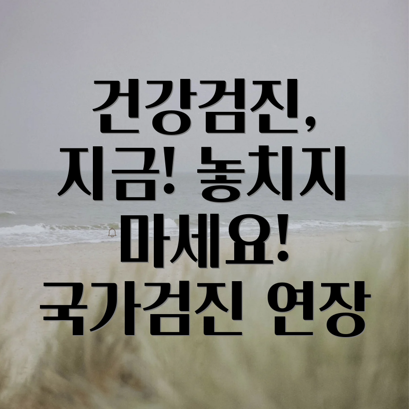 국가건강검진 연장