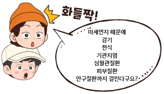 미세먼지가 일으키는 질병들