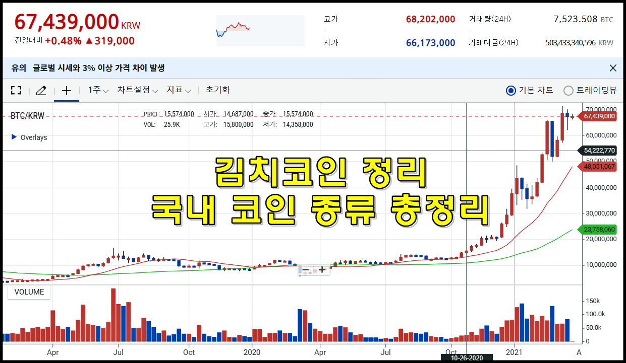  김치코인 정리 우리나라 코인 종류 총정리