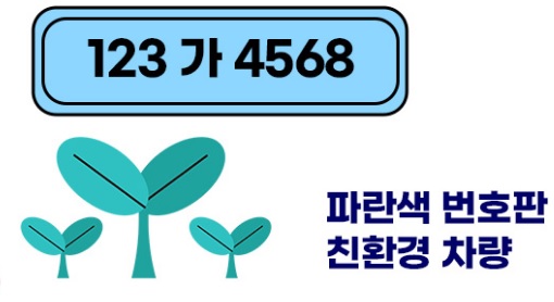 파란색 번호판 친환경 차량