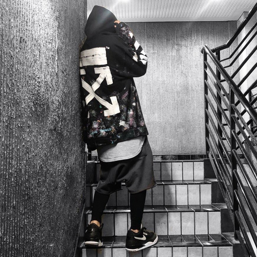  [OFF WHITE] 오프화이트 20SS 갤럭시 브러쉬 스웨트 셔츠 후드 티셔츠 OMBB009F17619030 (2 COLOR)