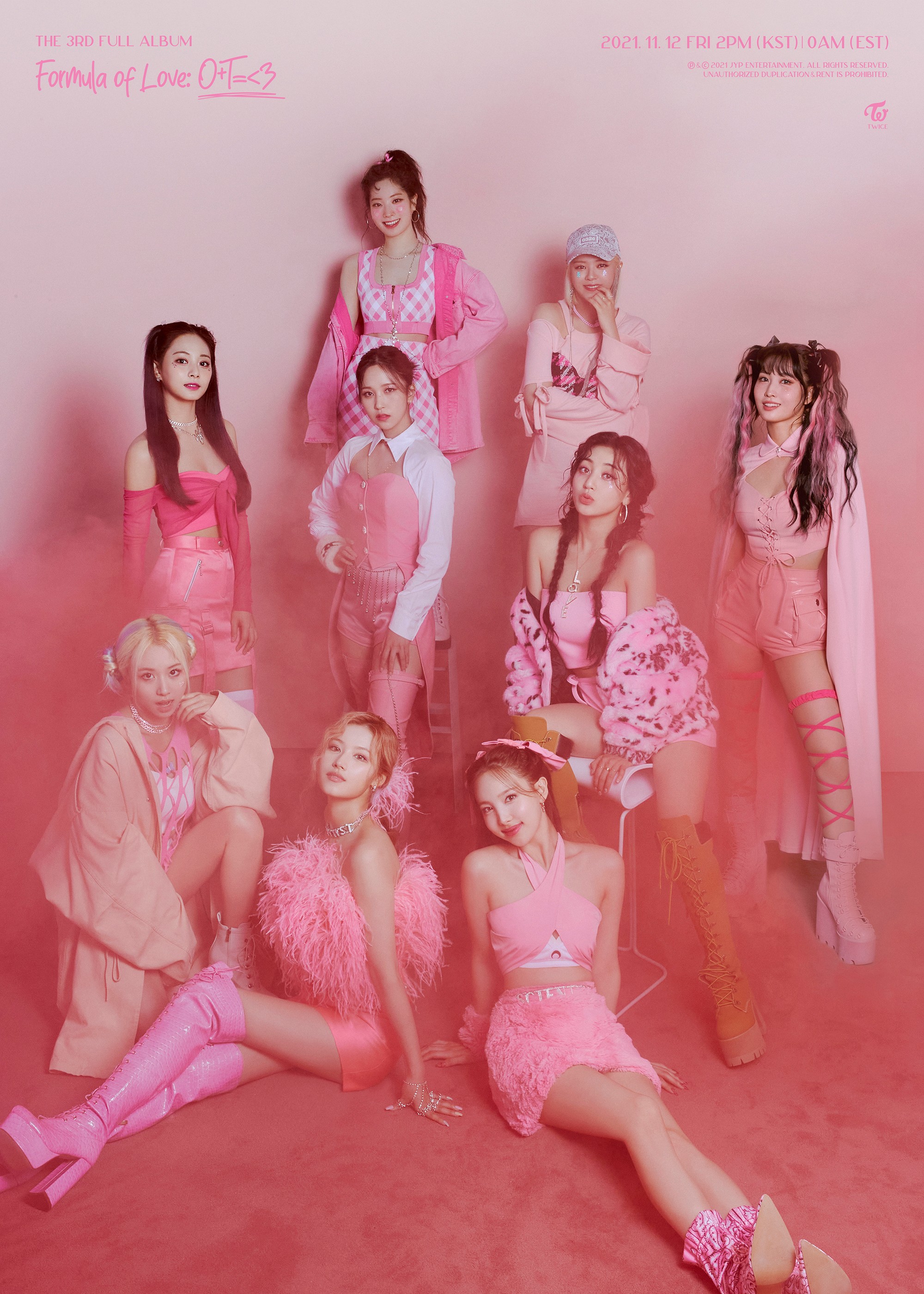  핑크핑크한 트와이스 정규 3집 formula of love 맴버등 컨셉 사진들 - 2