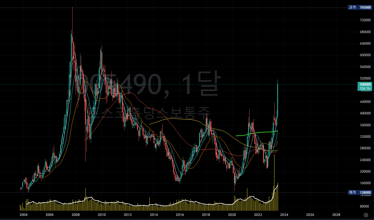  한국주식 / 포스코홀딩스 (지금은 차트만)
