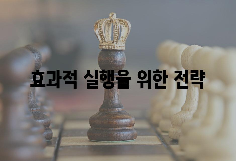 효과적 실행을 위한 전략