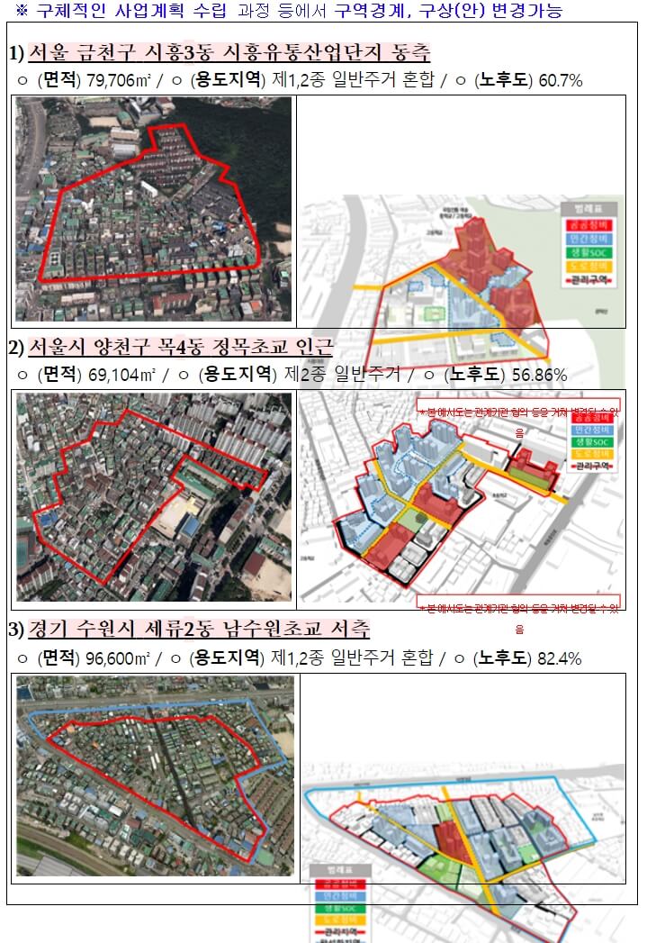  소규모주택정비 관리지역 20곳, 주거재생혁신지구 7곳 선정 [국토교통부]