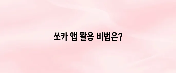 쏘카 앱 다운로드 및 사용법 총정리 (이용 요금·차량 예약 팁)