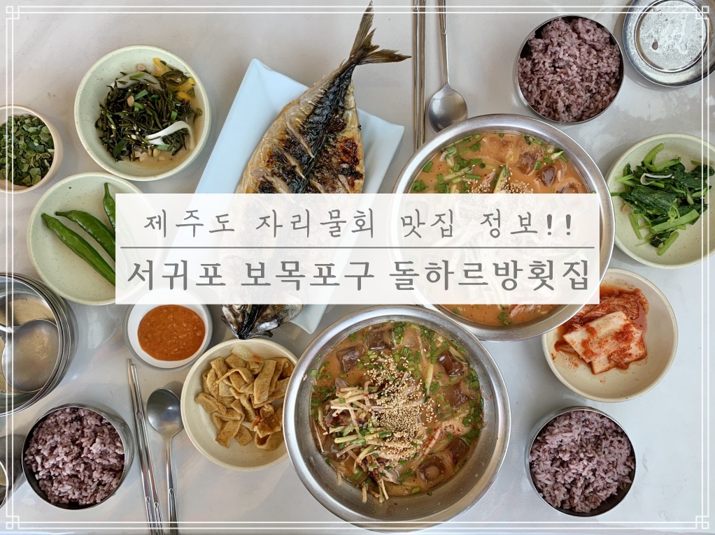  제주도 자리물회 맛집정보!! 서귀포 보목포구 돌하르방횟집