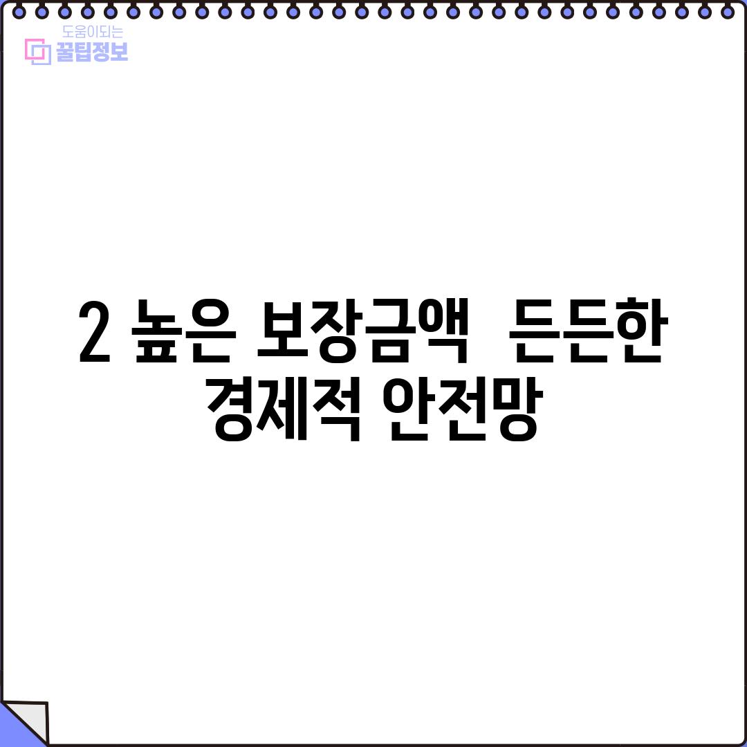 2. 높은 보장금액:  든든한 경제적 안전망