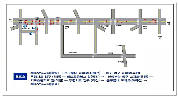 도로주행 코스 지도(B코스)