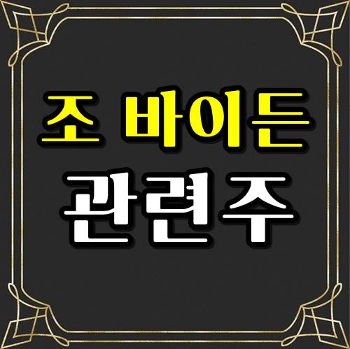  조 바이든 관련주 , 장기적으로 바라보자!!