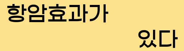  10. 항암효과가 있다.