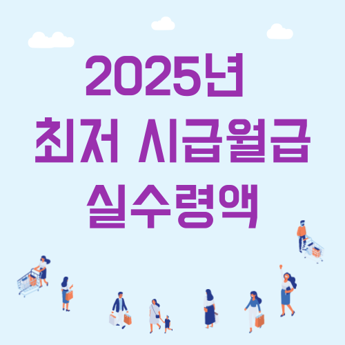2025년 최저 시급 월급 , 연봉별 실수령액